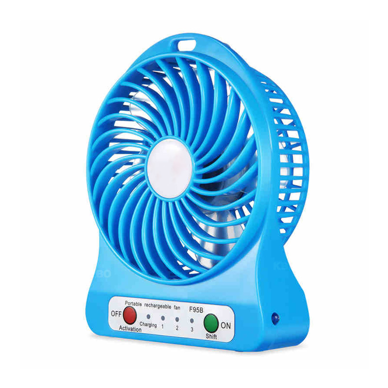 Foldable Hand Fans Battery Operated Rechargeable Handheld Mini Fan Electric Personal Fans Hand Bar Desktop Fan: K-6-blue