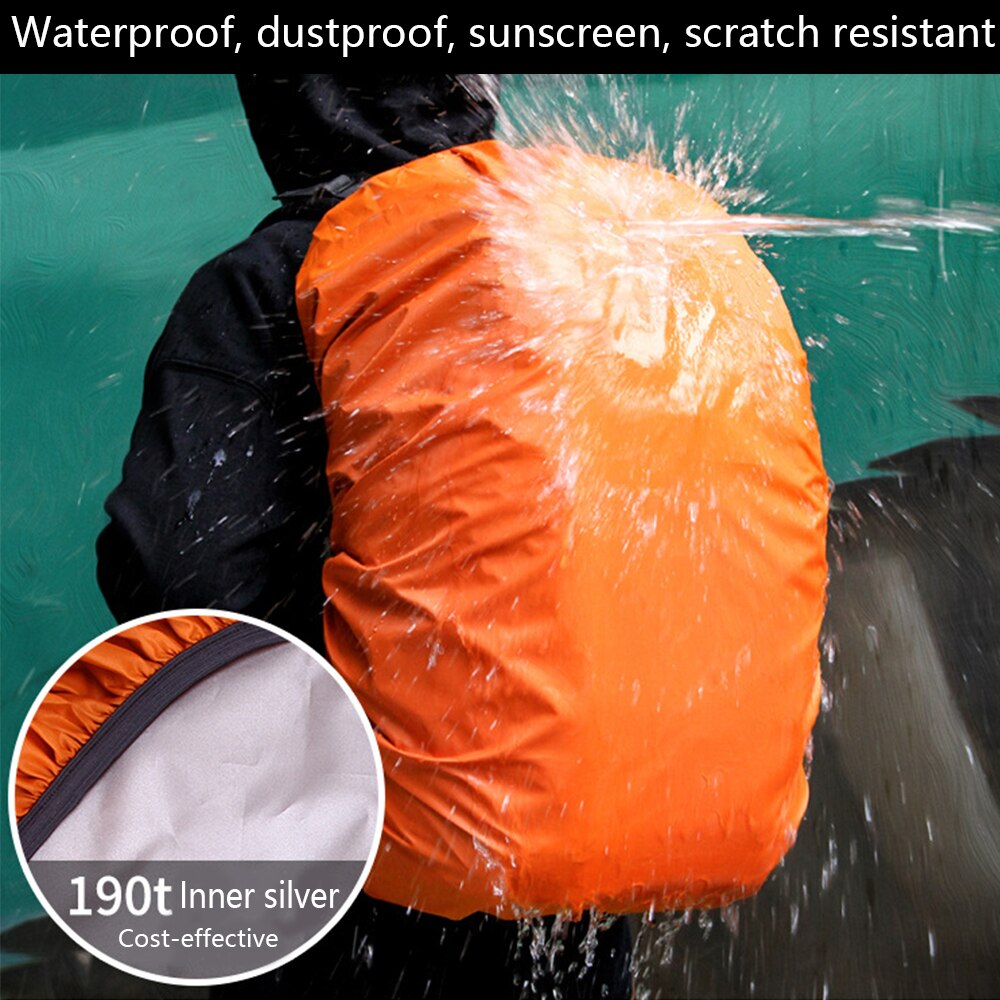 Poncho impermeable ligero reflectante para mochila, bolsa de hombro ultraligera resistente al agua, protege la lluvia al aire libre