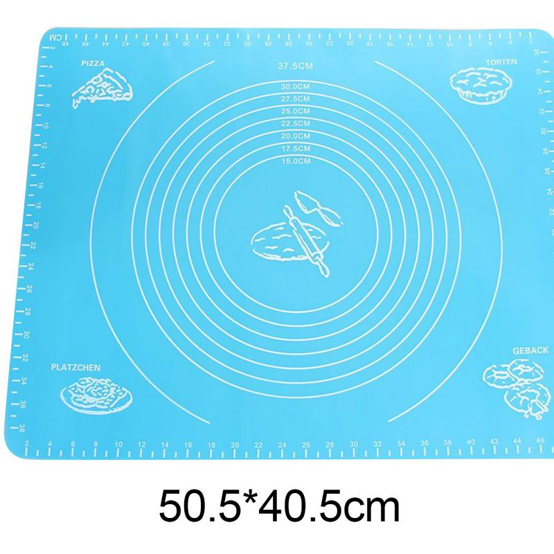 50.5*40.5cm Keuken Siliconen Bakplaat Rolling Deeg Gebak Gebak Bakvormen Liner Pad Mat Oven Pasta Koken Gereedschap