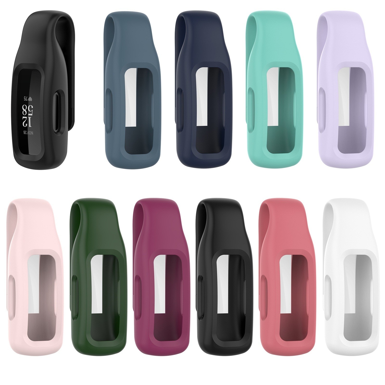 Silicone Case Cover Clasp Clip Holder Replacement Cover Protective Case Skin Clip For Fitbit Inspire-2 Smart Accessories
