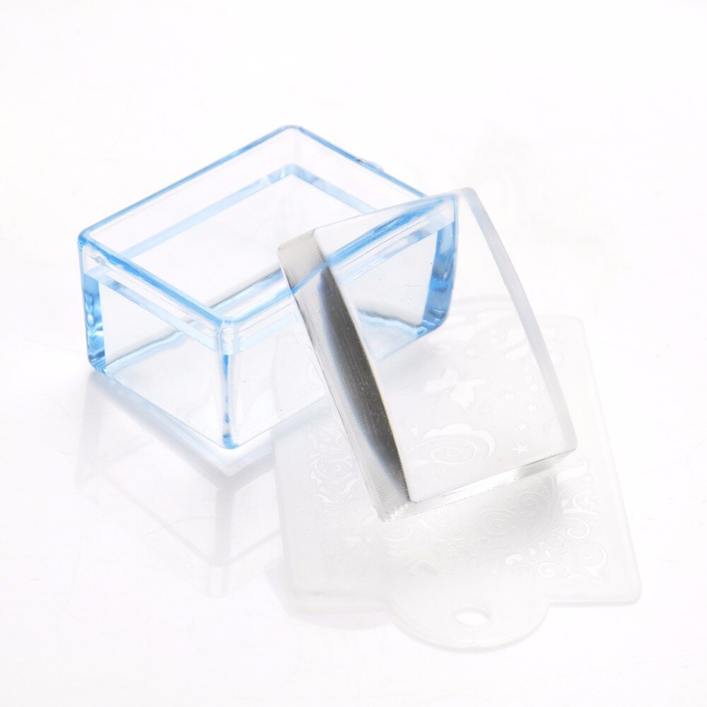 Buitee Clear Jelly Silicone Nail Stamper With Scrapet Nail Art Stamping Tool Set For DIY Nail Stamping Manicure Nail Decoration: Set 16