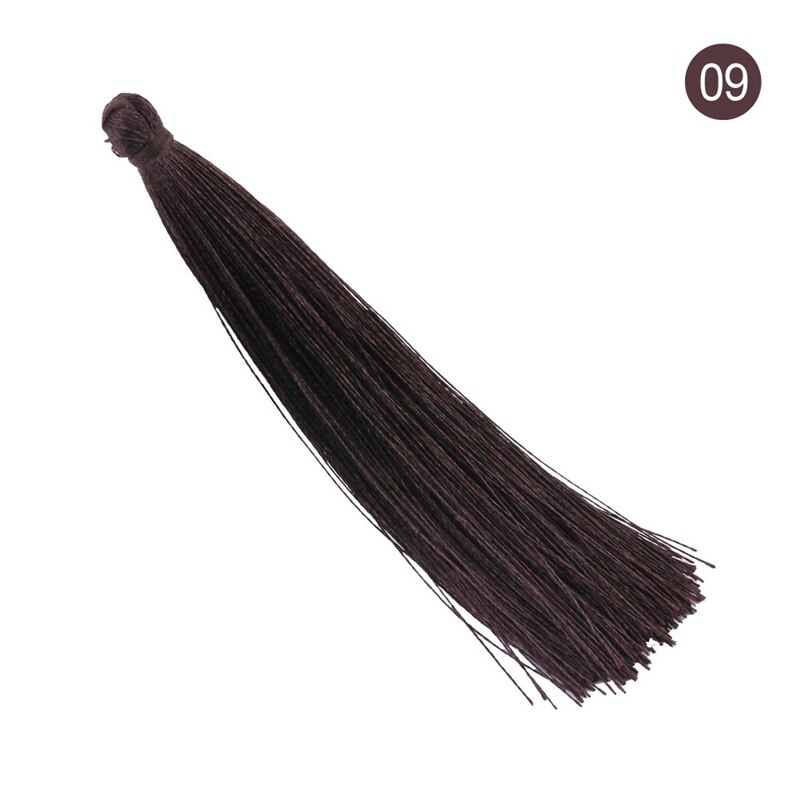 30 stuks/pak lange veelkleurige polyzijde kwastborstel voor oorbelhangers satijnen kwasten doe-het-zelf sieraden maken: Kleur 09
