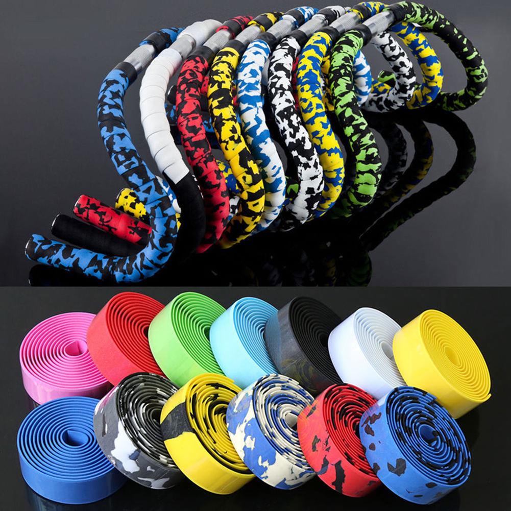 Cinta de manillar de camuflaje para Ciclismo, cinturón con asa para Ciclismo, corcho antideslizante, accesorios para Ciclismo, 2 uds.