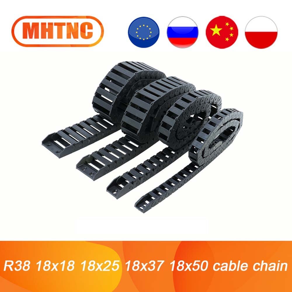 R38 18X18 18X25 18X37 18X50 Kabel Kettingen Brug Type Semi-Gesloten plastic Sleepkabel L 1M Voor Cnc Router