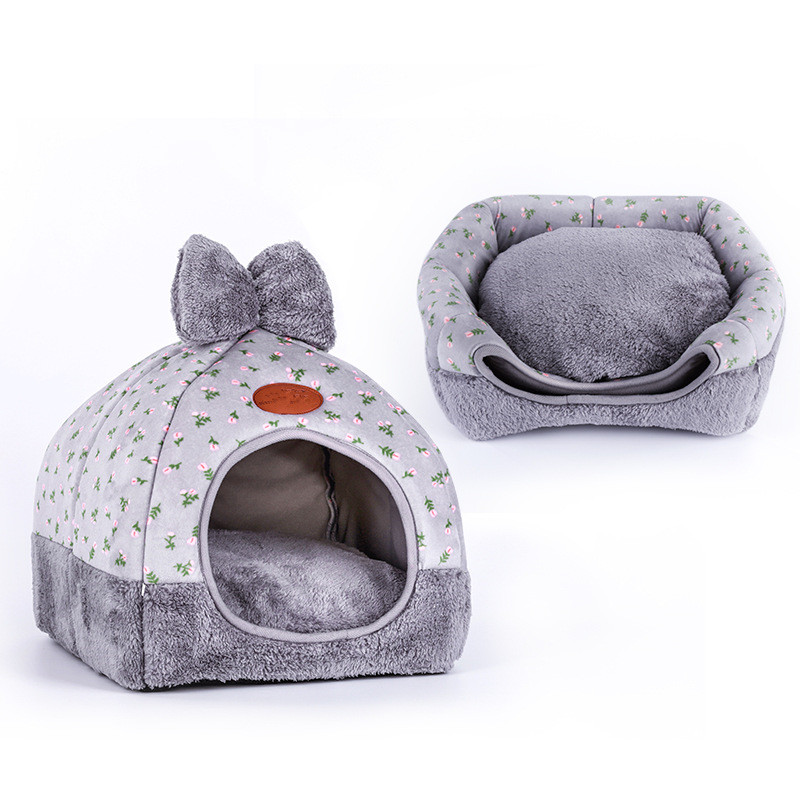Opvouwbare hond bedden voor kleine middelgrote grote honden sofa Hond Huis Kennel Met Mat pet Cat Bed Pet Puppy Nest pet Shop huis warm