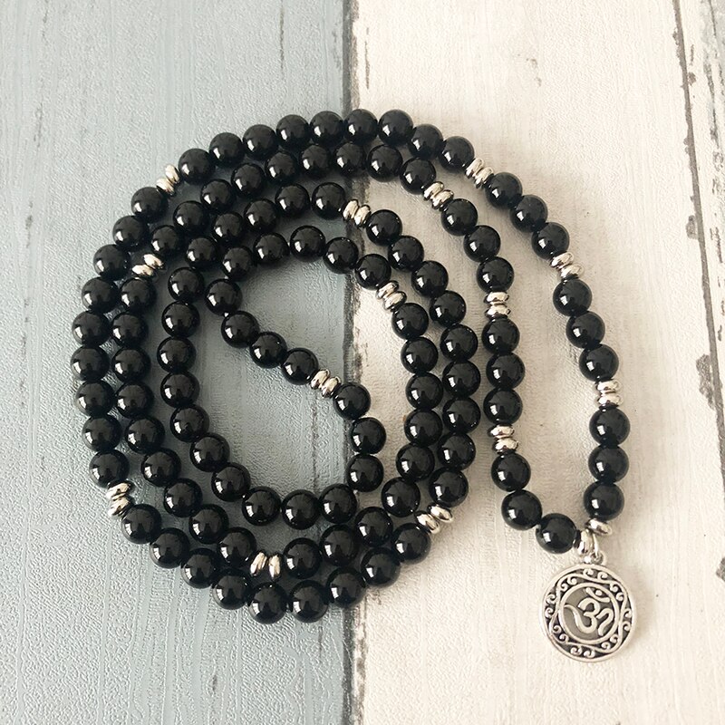 Fashionable Man Mala Yoga Necklace 108 Prayer Bead Grandado