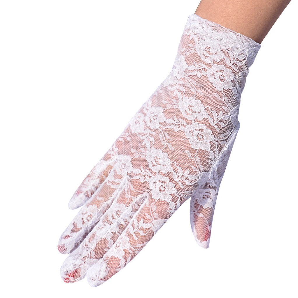 #30 Sexy Summer Gloves Women Uv Sunscreen Short Sun Female Gloves Ice Silk Lace Driving Of Thin Touch Screen Lady Gloves: G