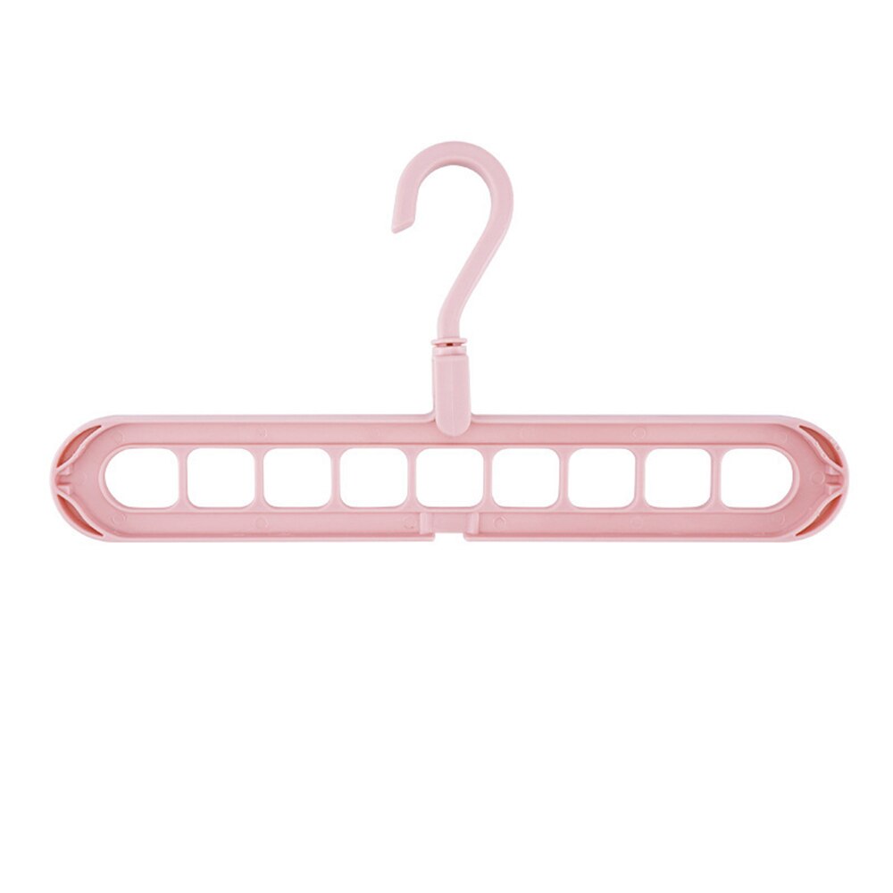 1pc Multi-port Support hangers for Clothes Drying Rack Multifunction Plastic Clothes rack drying hanger Storage Hangers: 1PC pink