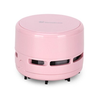 Original JJRIC electric mini vacuum cleaner robot cartoon home office car robot desktop dust removal: Pink