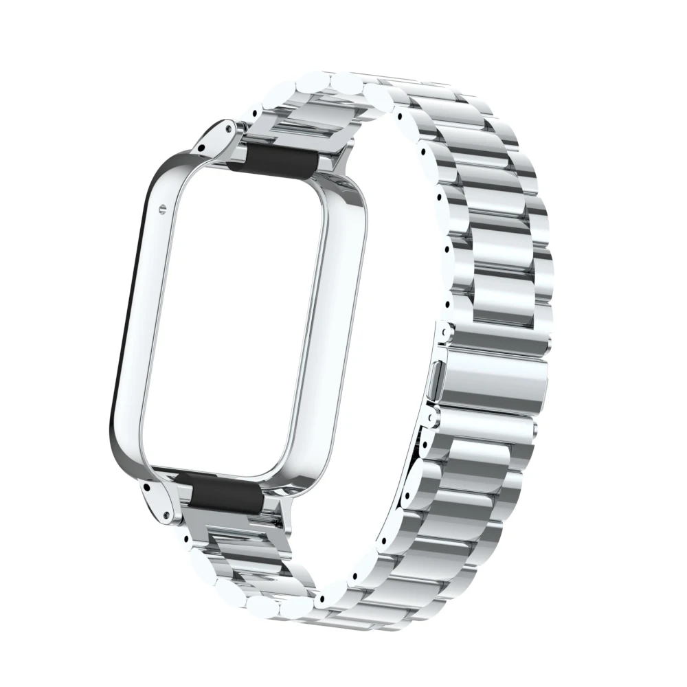 Metal Strap for Xiaomi Mi Band 8 7 Pro WirstBand Stainless steel Bracelet Watchband Smart Miband 7 8 Pro Protective Cover correa: XS / WHITE