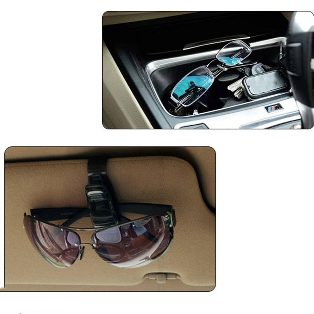 Auto Auto Zonneklep Bril Zonnebril Clip Card Ticket Holder Pen Case Box Universele Accessoires