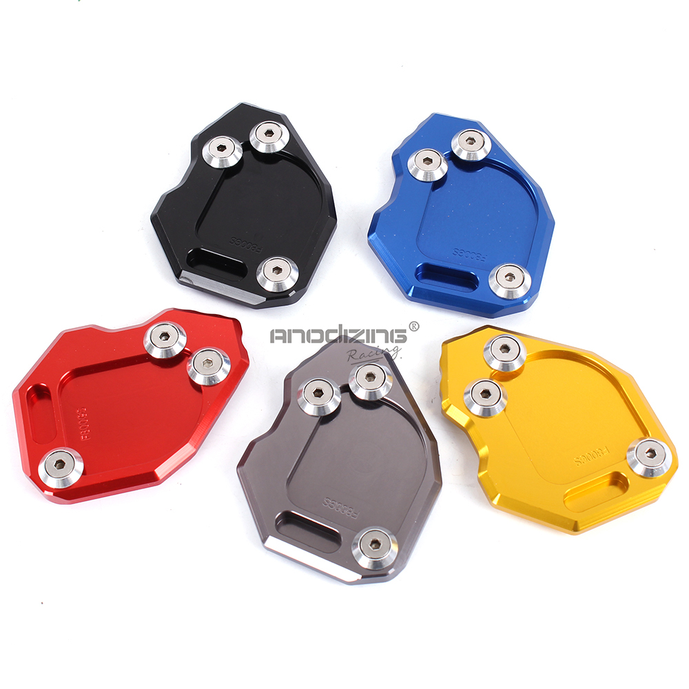 Extension en aluminium de béquille de plaque d'agrandissement de support latéral de moto de CNC pour BMW F800GS 08-16