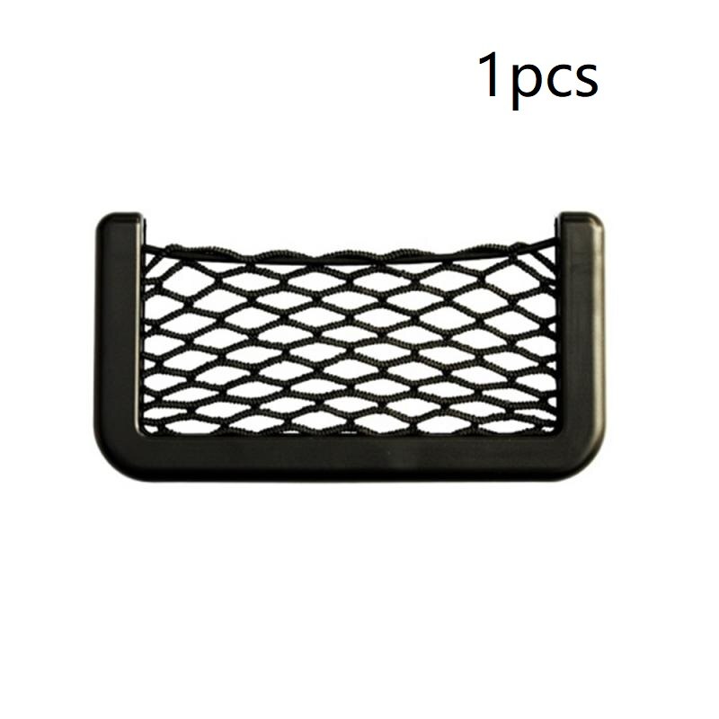 1/3pcs Car Interior Storage Bag Elastic Net Pocket 15*8CM Car Trunk Seat Back Elastic Net Storage Bag Phone Holder Seat Side Net: 1pcs