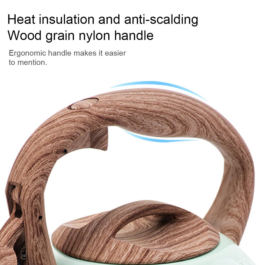 3L Stainless Steel Whistling Tea Kettle Stovetops Enamel Food Grade Tea Pot With Heat-Proof Handle For Gas Induction Cookers