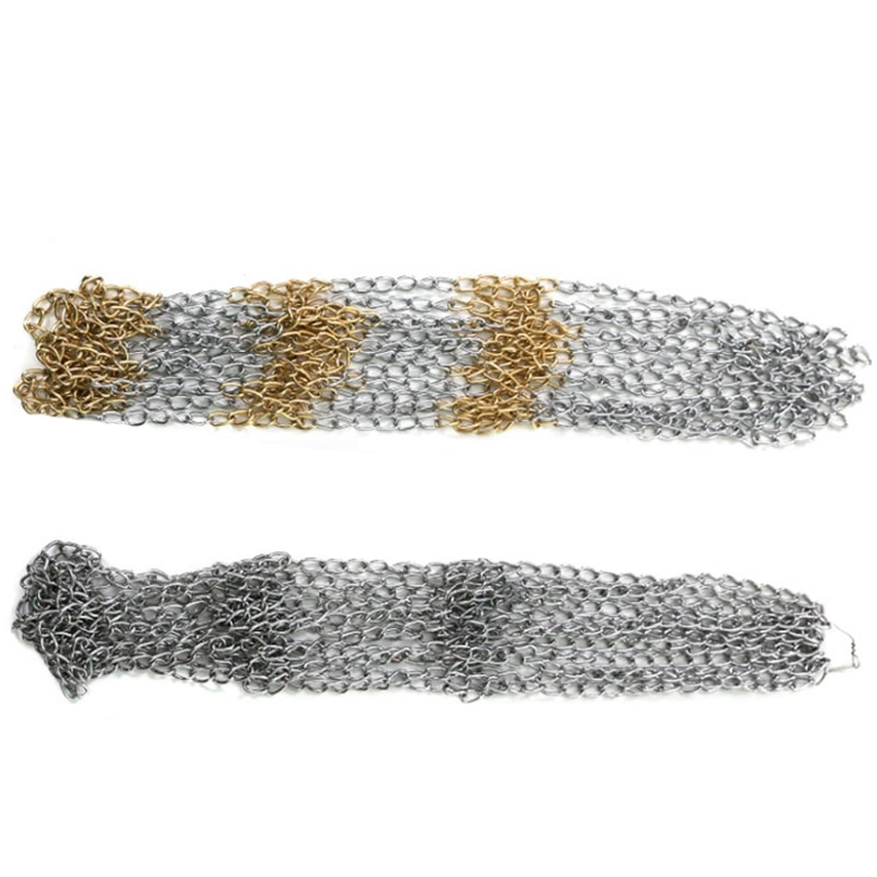 Iron Chain Basketball Net Standard Heavy Duty Basketball Goal Net Replacement Basketball Net Gold Silver