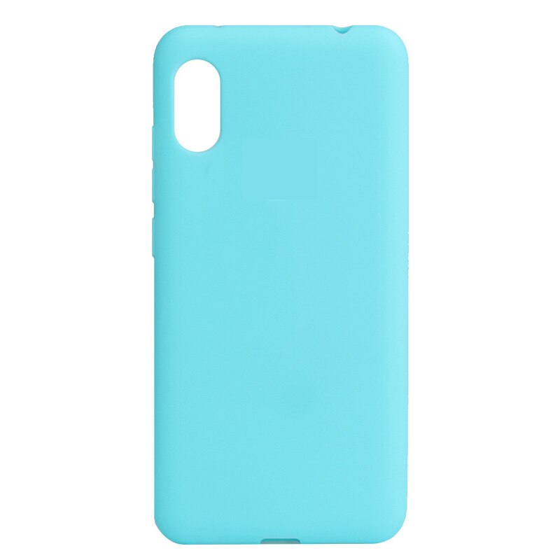 Voor Redmi 7A Case Voor Redmi7A 5.45 Inch Cover Matte Tpu Solid Cover Voor Xiaomi Redmi 7A Silicone Soft Case: skyblue