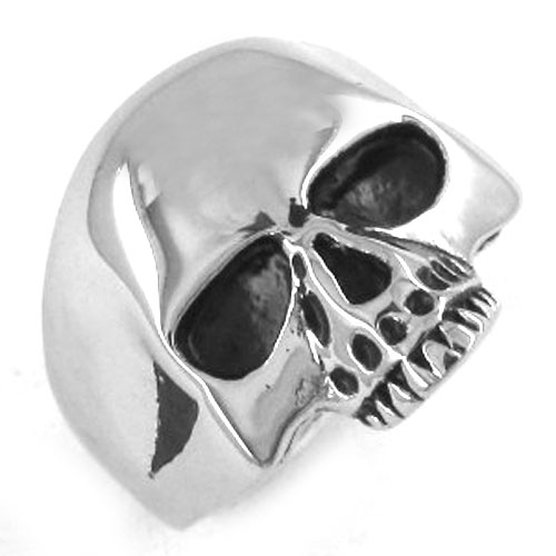 Gros crâne Biker anneau en acier inoxydable bijoux classique Punk couleur argent noir or Biker crâne anneau hommes femmes enfants SWR0036A