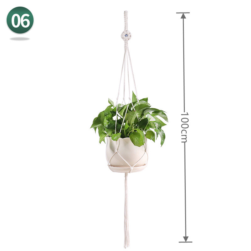 sales 100% handmade macrame plant hanger flower /pot hanger for wall decoration countyard garden: 06