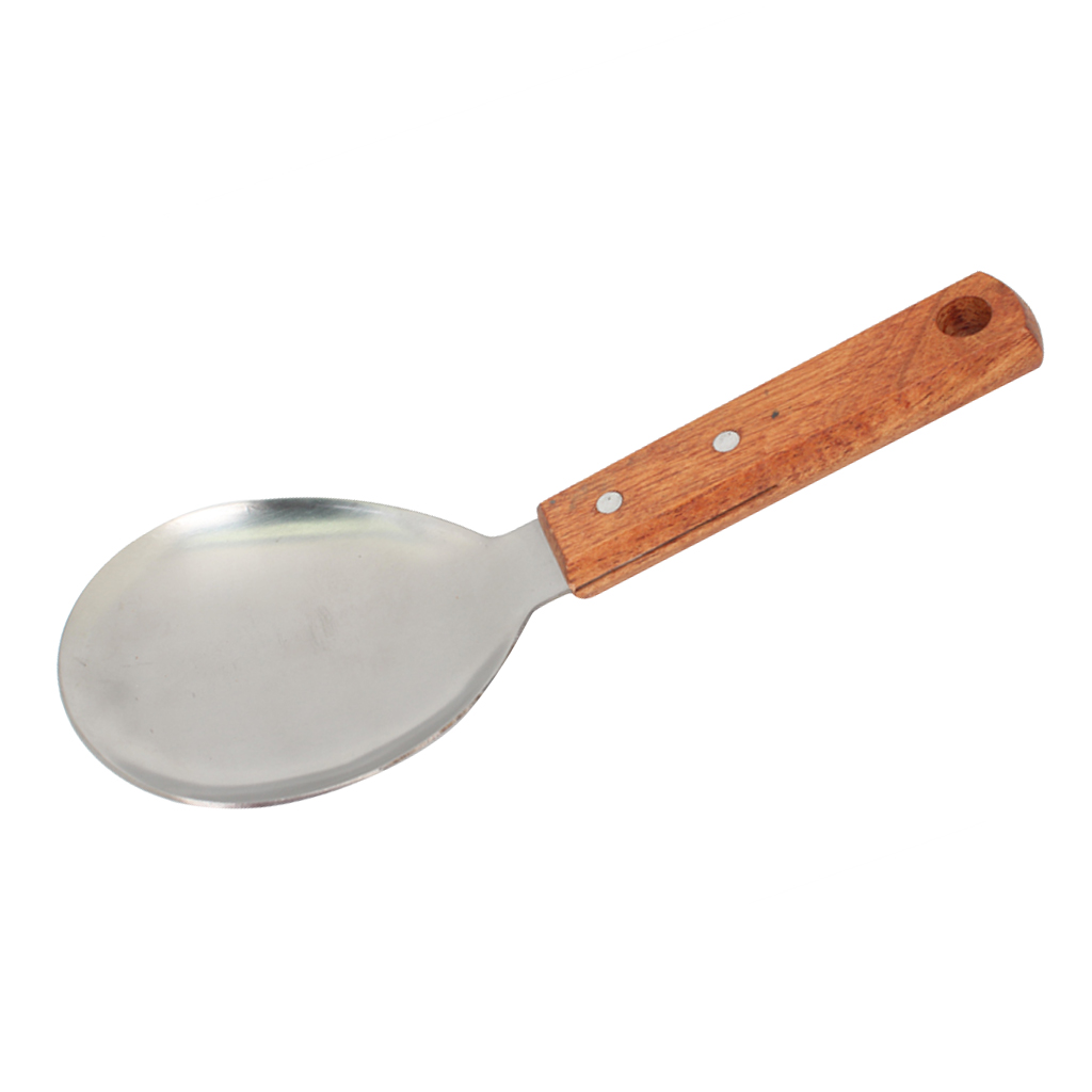 Wooden Handle Rice Spoon Soup Ladle Meal Serving Spoon For Soup Sauce Eating