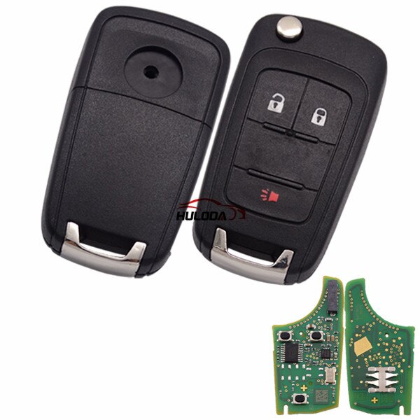 Para original chevrolet 2 + 1 botão chave remota com 434mhz 5wk50079 95507070 chip (hita g2) nxpf41e30 ds59906 tnd4192