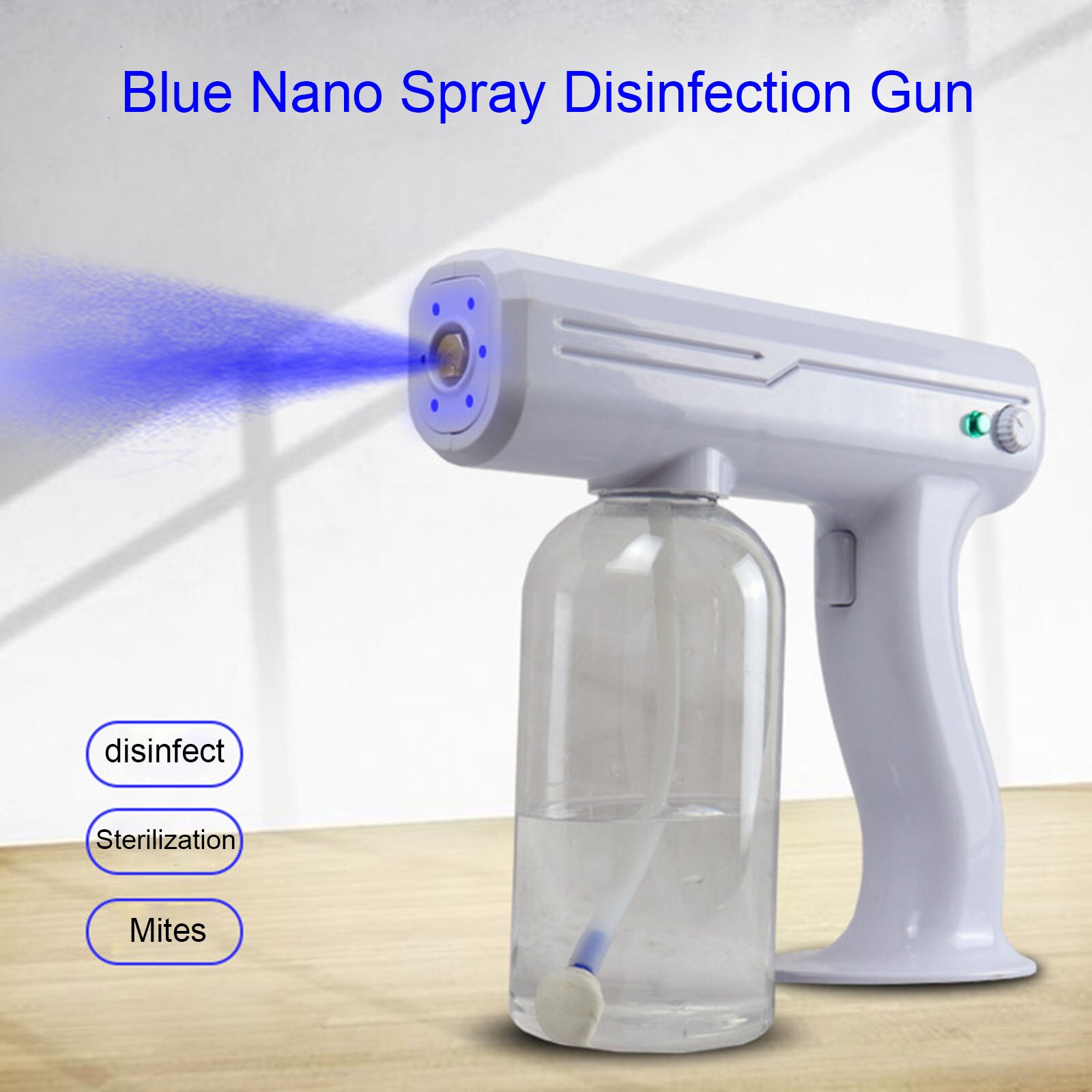 Pistolet à vapeur de pulvérisation USB charge atomiseur pistolet à vapeur de vapeur pistolet à vapeur de pulvérisation Nano sans fil Rechargeable UV 800ML bleu Nano atomiseur