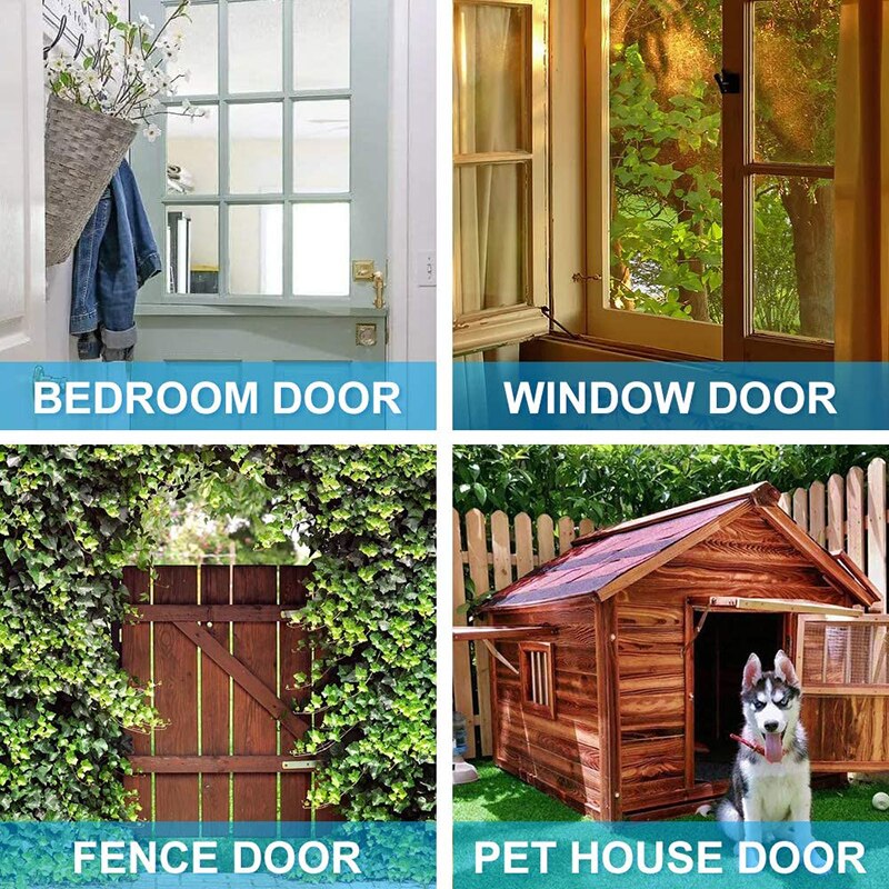 2 pcs 3 Inches Slide Latching Lock Thickened Stainless Steel Slide Lock with 6 Screw Holes for Door Household K888