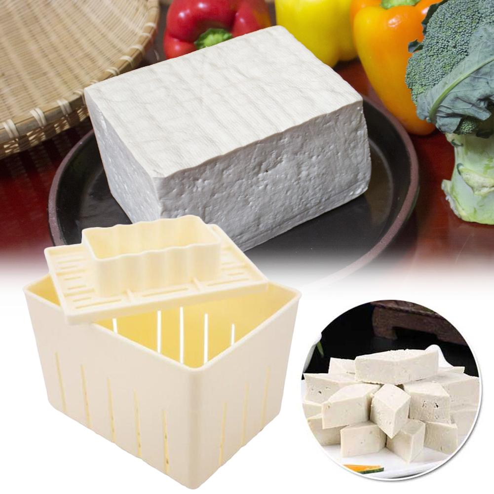 Juego de moldes de plástico para hacer Tofu casero, máquina de prensado de soja con paño para queso, cocina, 1 unidad
