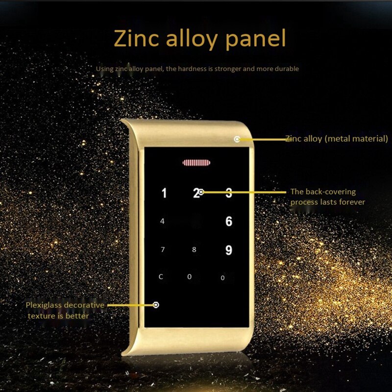 SHGO -Touch-Smart Code Lock Electronic Code Lock Suitable for Locker File Cabinet Sauna Cabinet Door Lock