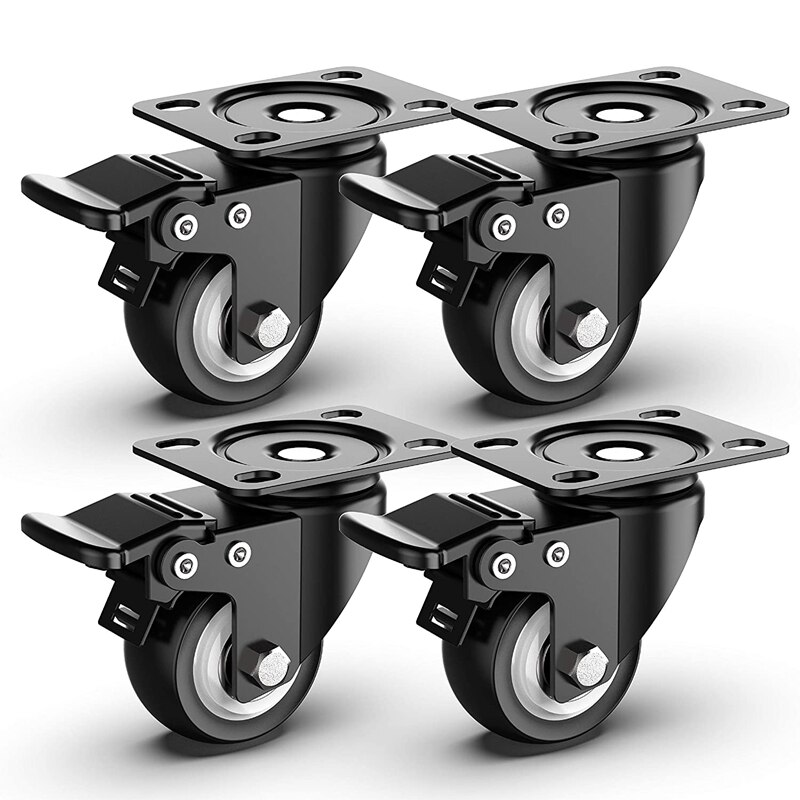 Wielen, Zwenkwielen Stille zwenkwiel 4 inch zware zwenkwiel
