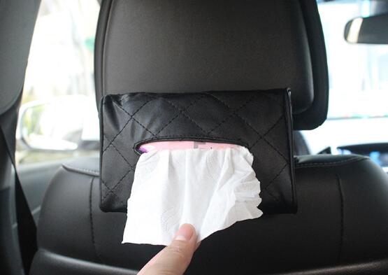 Lederen Autostoel Terug Tissue Doos Auto Houder Papieren Servet Box Organizer