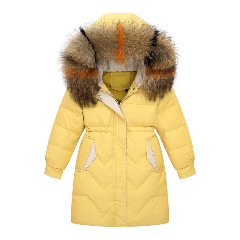 A15 Warm Donsjack voor Meisje Bont Grote Meisjes Winter Jas Tiener Kids Winter Jassen Kinderen Jassen maat 6 8 10 12 14 jaar