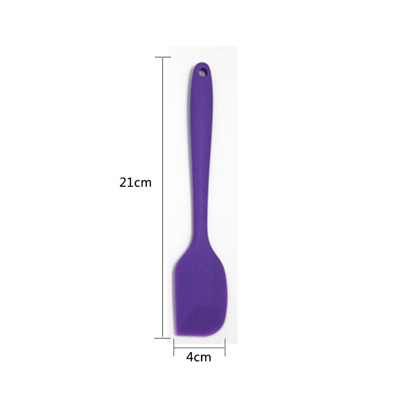 Multicolore alimentaire antiadhésif beurre cuisson Silicone spatule ensemble Cookie pâtisserie grattoir gâteau cuisson spatule Silicone spatule: small purple