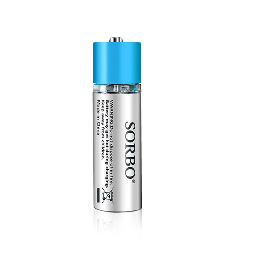 SORBO USB Rechargeable Battery 1.5V AA 1200mAh Lithium Polymer Lithium Battery USB Rechargeable Lithium Battery RoHS CE: 1PC