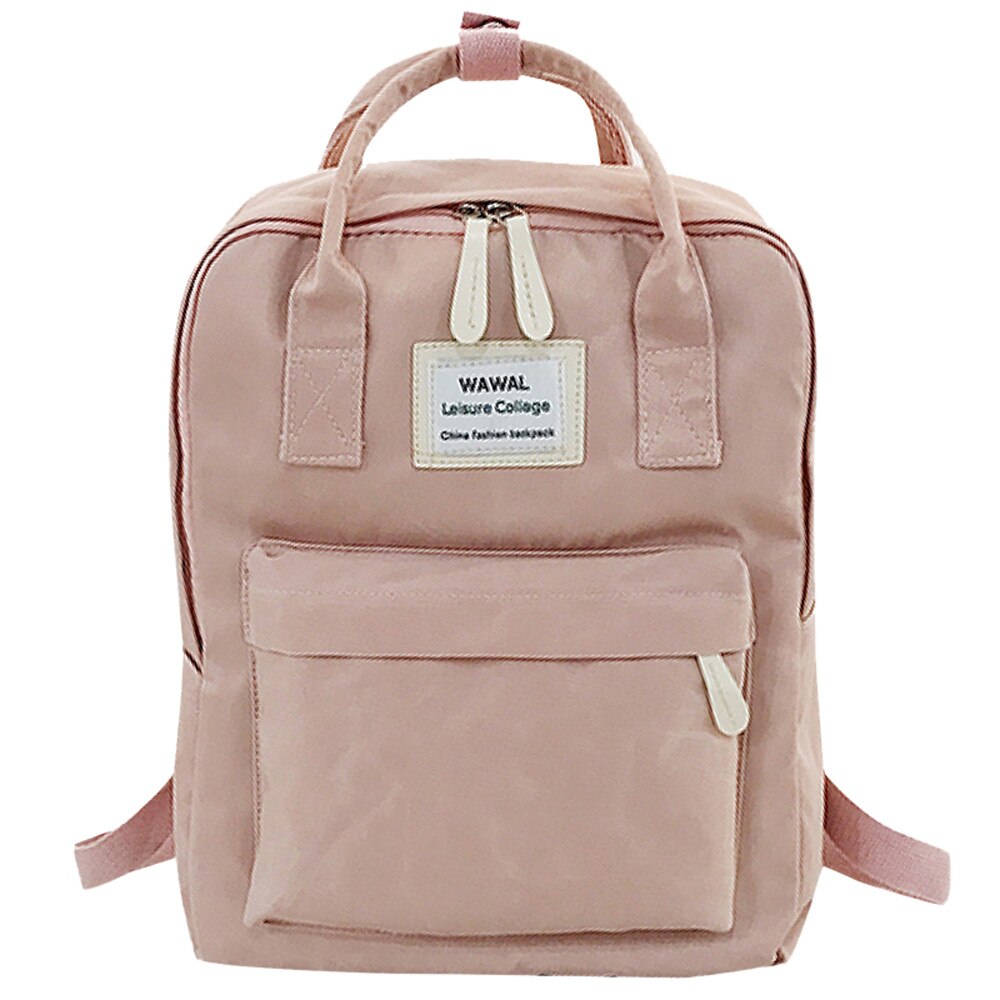 Mode dame Student Canvas schoudertas schooltas tas Tour rugzak voor FemaleCanvas Wit back pack Mochila: Roze