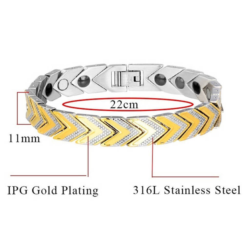 Twisted Gezonde Rvs Magnetische Armband Voor Power Therapie Magneten Magnetiet Armbanden Bangles Mannen Gezondheidszorg Sieraden