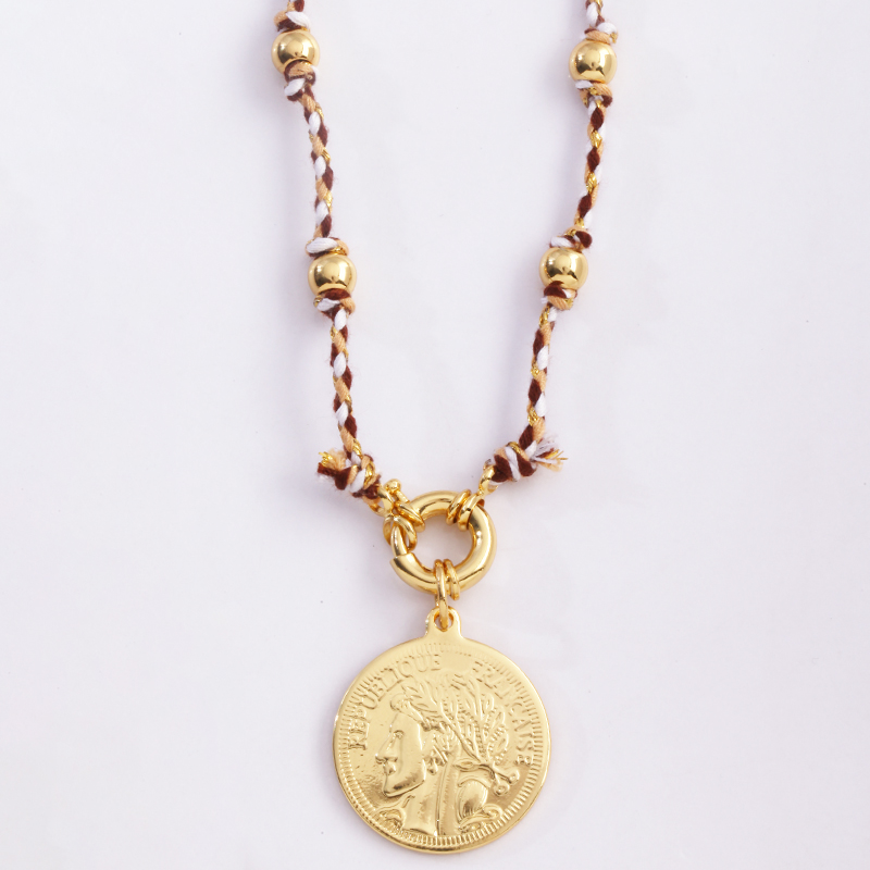 Cordón de algodón natural estilo bohemio, joyería con cuentas anudadas largas, amuleto de suéter de cuerda trenzada colorida, suministros de para de verano y playa: Cobalto violeta
