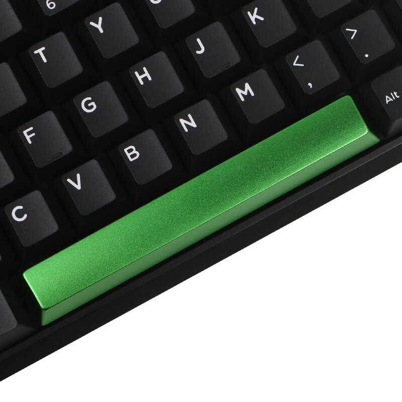 Mechanical Keyboard Metal Blank Space Bar Keycap 6.25U 6.25X Aluminum Alloy CNC Anodic Oxidation Spacebar Key Caps OEM Profile: 6.25U Green