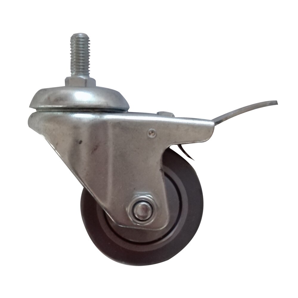 Bbq Europe Type Industrial Caster Wheel Bbq Roller Trolley Rubber Wear-resistant Fixed Caster: Default Title