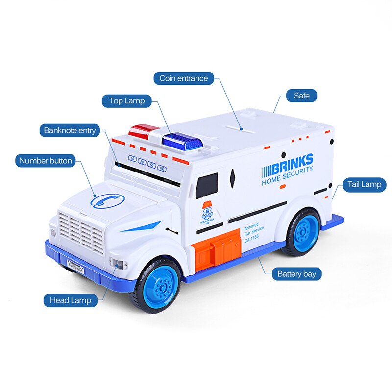 J. Angielski skarbonka ATM hasło sejf pieniądze gotówka skarbonka na monety bankomat sejf automatyczny depozyt świąteczny prezent