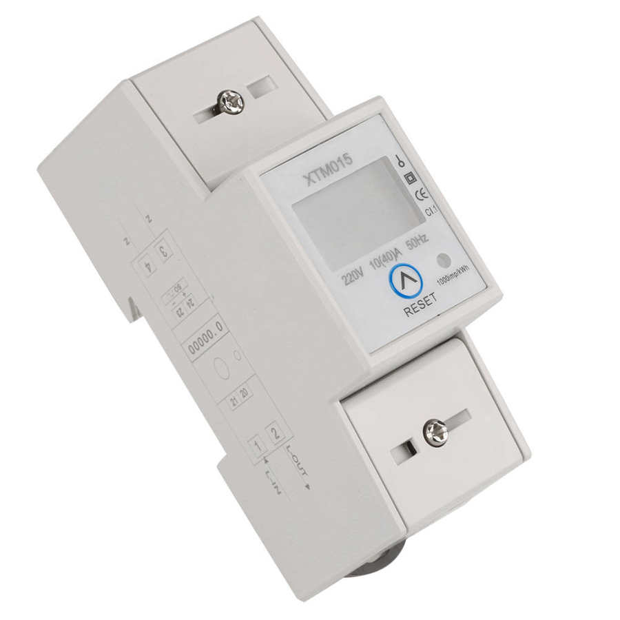 QUT Compteur d'énergie sur rail Din 220V 5(30)A Numérique 1 phase 2