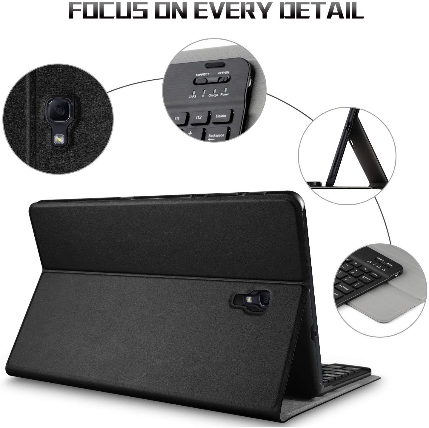 Draadloze Bluetooth Toetsenbord Tablet Cover Voor Samsung Galaxy Tab S4 10.5 inch SM-T830 SM-T835 Case PU Leather Flip Stand Cover