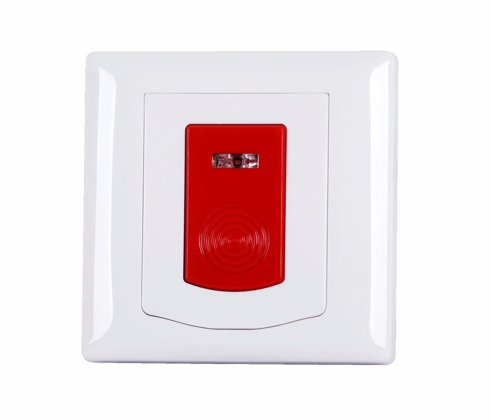 Botón de emergencia inalámbrico de 433Mhz, montaje en pared interior, funciona con sistema de alarma de ST-IIIB y ST-VGT
