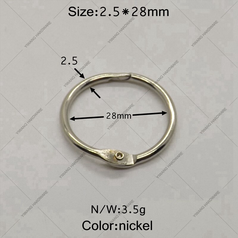 Fabrikant direct vernikkelen kalender cirkel 10 stks/pakket boek ring