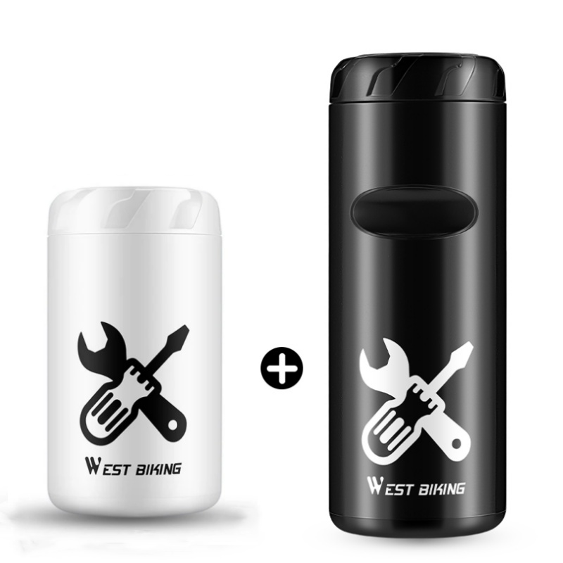 WEST BIKING-caja de herramientas para cápsulas de bicicleta, Kit de reparación, lata de almacenamiento, botella impermeable para ciclismo de montaña y carretera, accesorios para bicicleta: Verde claro