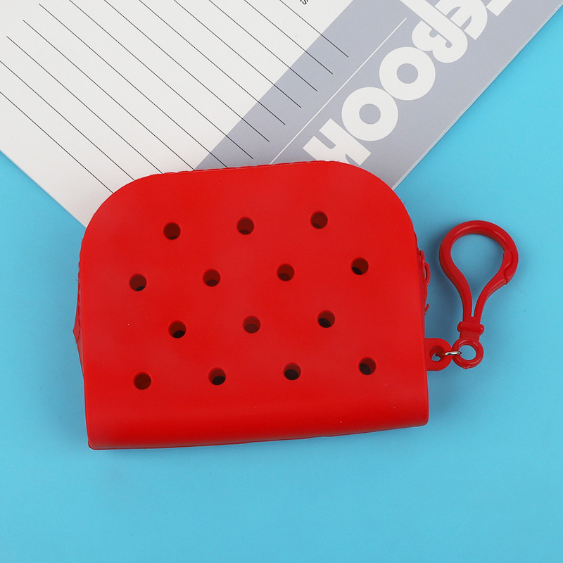 Cartoon Solid Color Silicone Hole Bags And Coordinates Cute Waterproof Bags: Brown