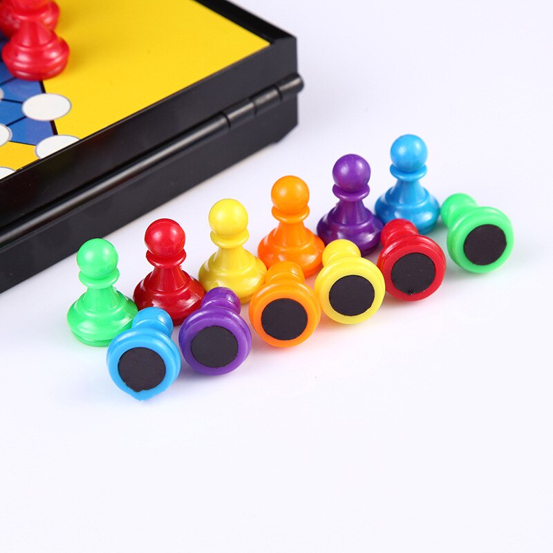 Magnet Checkers Magnetic Folding Portable Checkers Outdoor Leisure Puzzle Chess Set Board Games