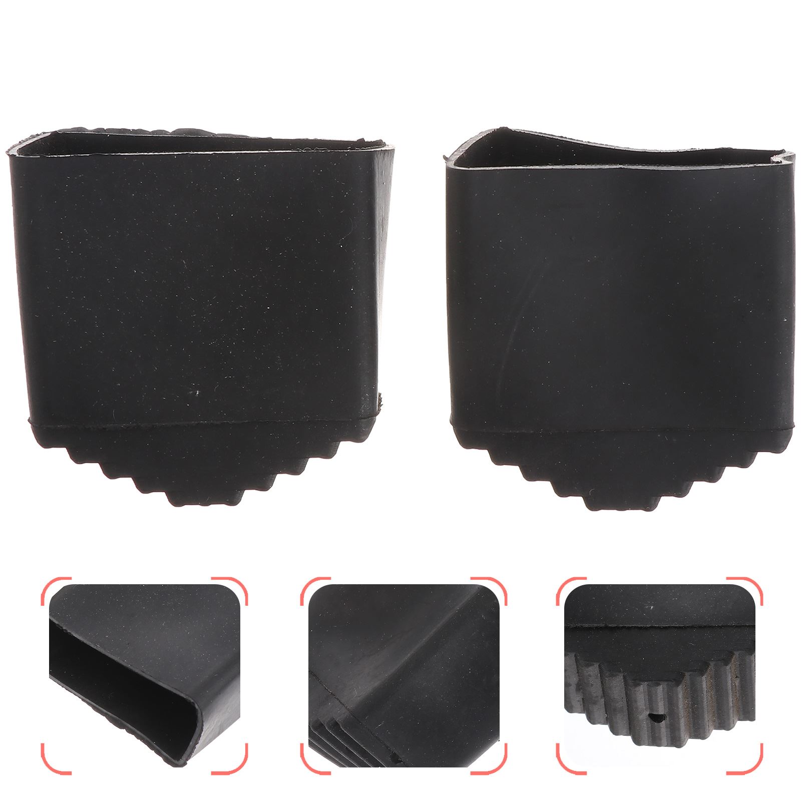 2 pçs anti deslizamento escada pés de borracha cobre móveis pernas almofada protetora almofadas antiderrapantes escadas piso peças móveis cor preta: Default Title