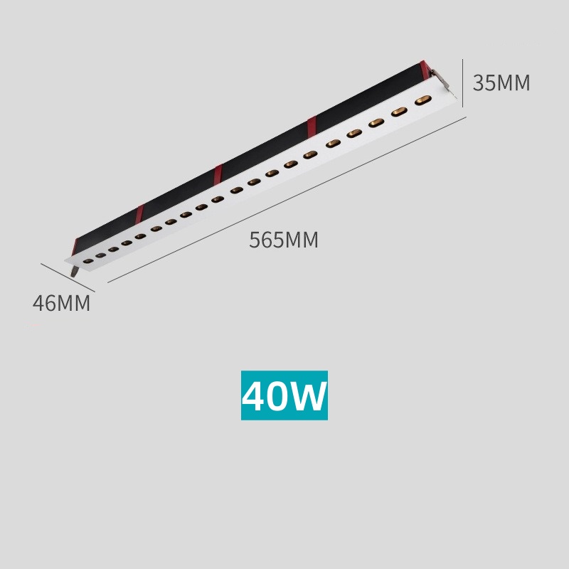 Ingebouwde ledstrip anti-glare spotlight 5heads 10W 10heads 20W 15heads 30W 20heads 40W minimalistische lijnlicht woonkamer 60-260V