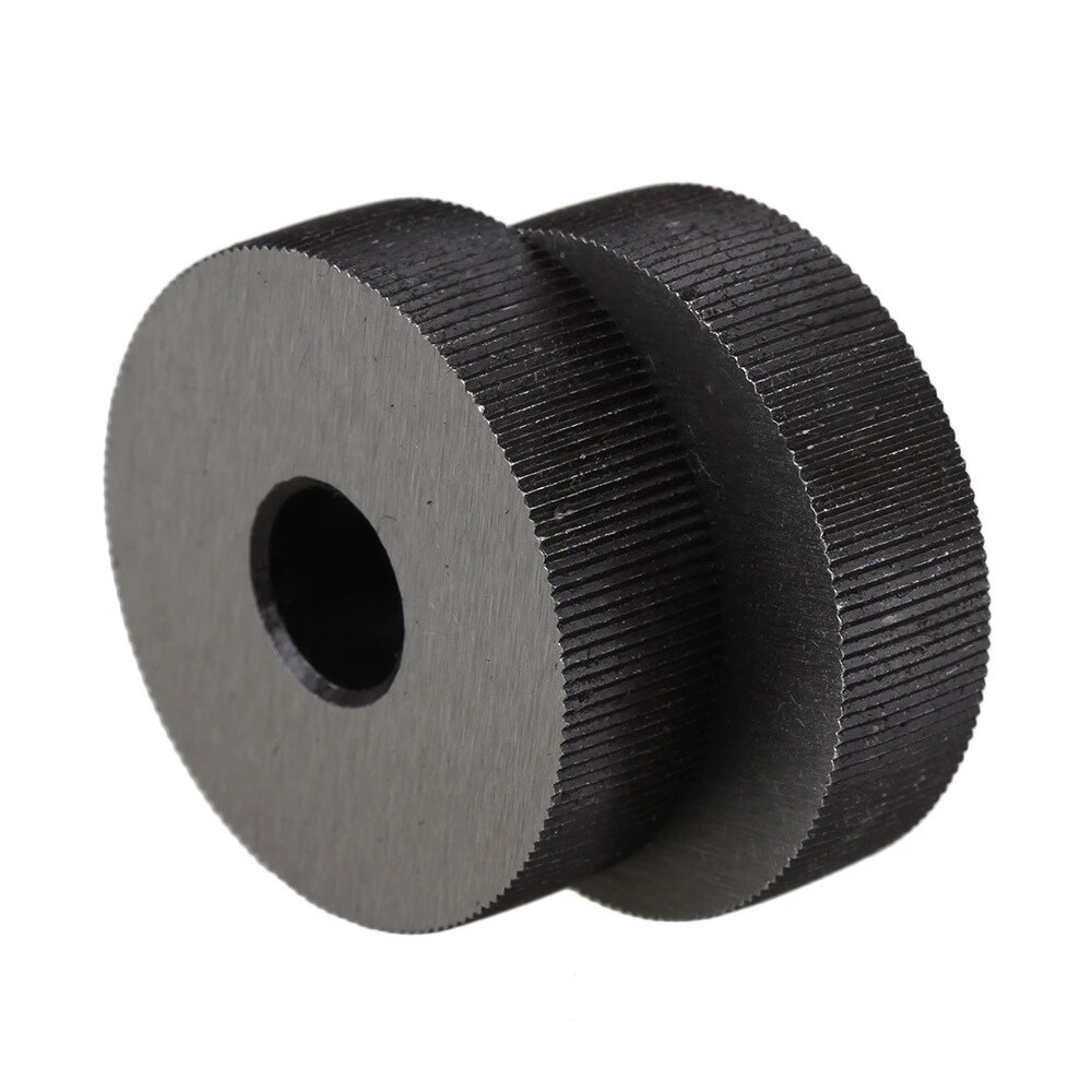2x enkla raka räfflade verktyg 8 x 28mm linjära räfflade verktygshjul 0.6mm stigning