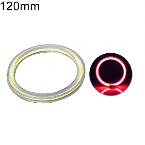 60mm-120mm Car Vehicle Universal COB LED Ring Light Headlight Lamp: Red 120mm